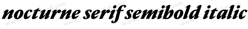 nocturne serif semibold italic字体转换